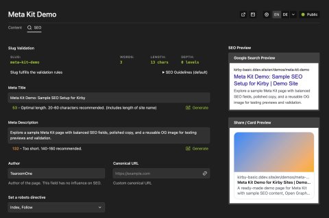 Meta Kit - Screenshot